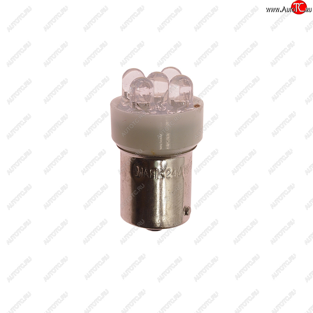 175 р. Лампа светодиодная 24V R10W BA15s 5 светодиодов белая МАЯК МАЯК 24t15-w5led  с доставкой в г. Майкоп