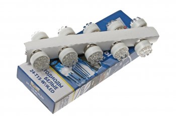 202 р. Лампа светодиодная 24V R10W BA15s 9 светодиодов белая МАЯК МАЯК 24t15-w9led  с доставкой в г. Майкоп. Увеличить фотографию 1