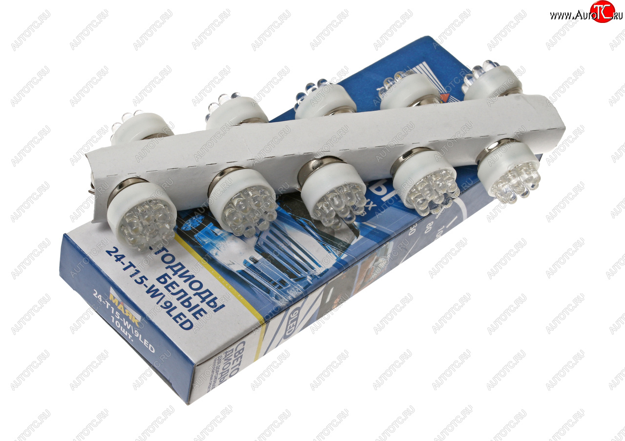 202 р. Лампа светодиодная 24V R10W BA15s 9 светодиодов белая МАЯК МАЯК 24t15-w9led  с доставкой в г. Майкоп