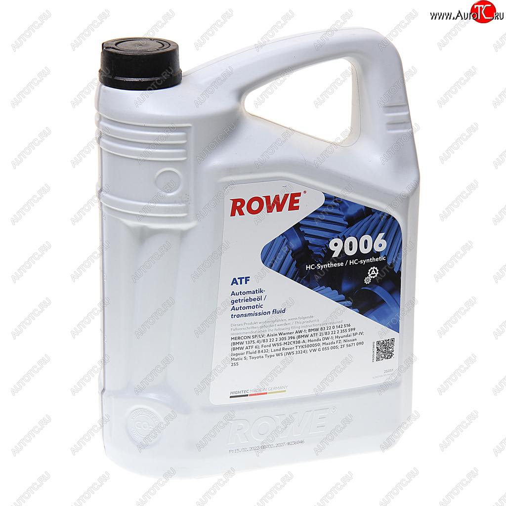 6 999 р. Масло трансмиссионное HIGHTEC ATF 9006 WSSP-IV синт.5л янтарное ROWE ROWE 25051-0050-99  с доставкой в г. Майкоп