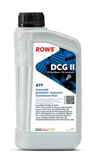 2 199 р. Масло трансмиссионное HIGHTEC ATF DCG II синт.1л янтарное ROWE ROWE 25067-0010-99 ROWE 25067-0010-99  с доставкой в г. Майкоп. Увеличить фотографию 1