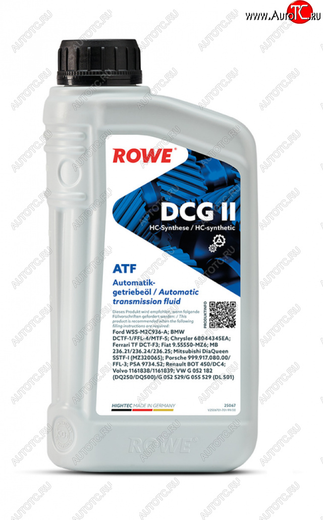 2 199 р. Масло трансмиссионное HIGHTEC ATF DCG II синт.1л янтарное ROWE ROWE 25067-0010-99 ROWE 25067-0010-99  с доставкой в г. Майкоп