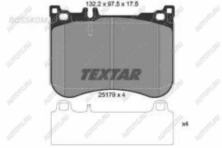 10 499 р. Колодки тормозные передние (4шт.) TEXTAR Mercedes-Benz S class X222 седан 2-ой рестайлинг (2018-2020)  с доставкой в г. Майкоп