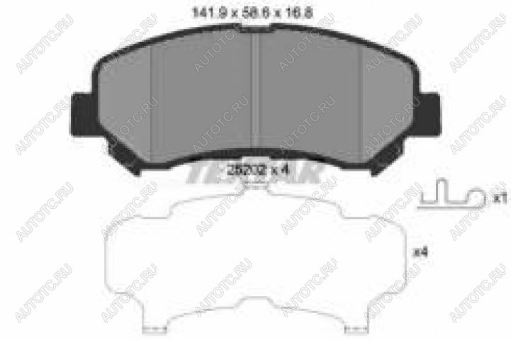 3 499 р. Колодки тормозные передние (4шт.) TEXTAR Nissan Qashqai 1 J10 рестайлинг (2010-2013)  с доставкой в г. Майкоп