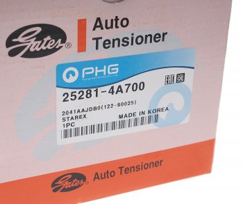 3 899 р. Натяжитель приводного ремня HYUNDAI HD35 (17-) (D4CB),Starex H-1 (15-) (2.5-A2) KIA Sorento GATES GATES 25281-4a700 GATES 25281-4a700  с доставкой в г. Майкоп. Увеличить фотографию 4