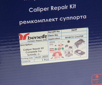 10 549 р. Ремкомплект суппорта WABCO MAXX 22T левого (полный) BENEFIT BENEFIT 2639  с доставкой в г. Майкоп. Увеличить фотографию 7