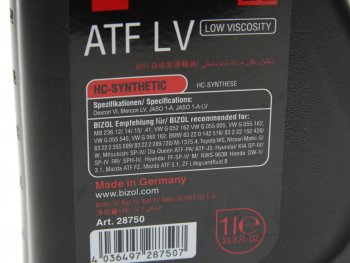 1 589 р. Масло трансмиссионное ATF Protect LV для АКПП 1л BIZOL BIZOL 28750  с доставкой в г. Майкоп. Увеличить фотографию 2