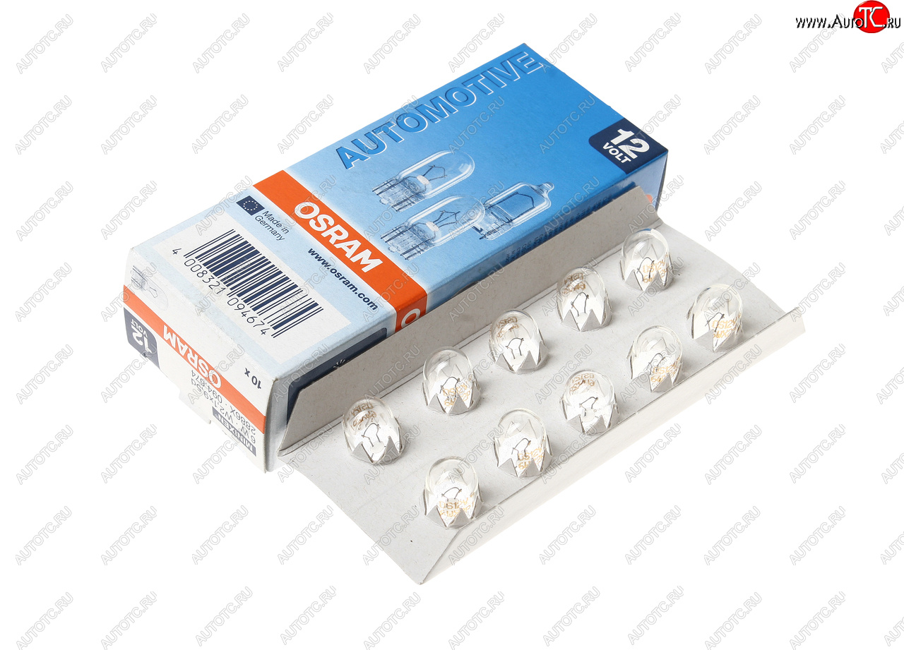 170 р. Лампа 12V W6W W2.1x9.5d OSRAM OSRAM 2886x  с доставкой в г. Майкоп