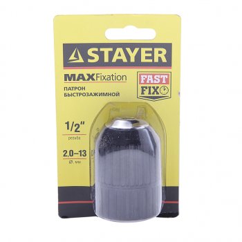 529 р. Патрон для дрели бесключевой 2-13мм 12 STAYER STAYER 29052-13-12  с доставкой в г. Майкоп. Увеличить фотографию 1