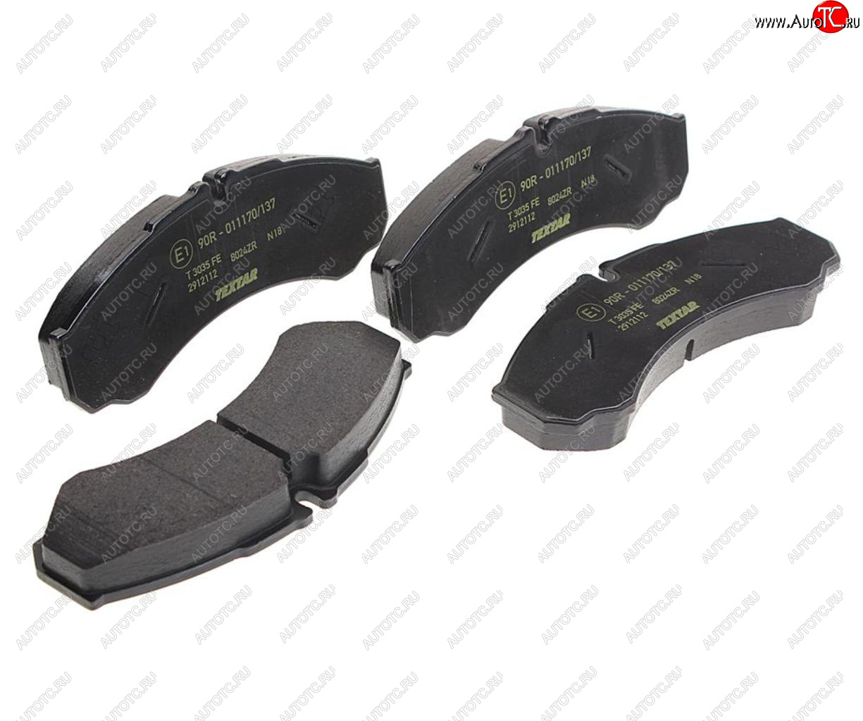 3 999 р. Колодки тормозные IVECO RENAULT дисковые (165x66x20) (4шт.) TEXTAR TEXTAR 2912112  с доставкой в г. Майкоп
