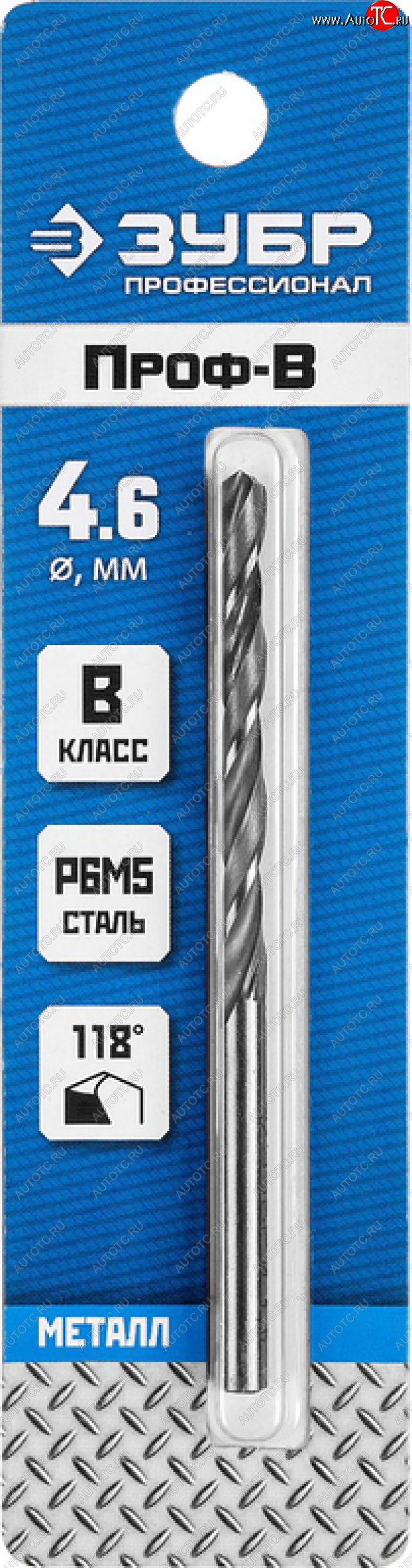 87 р. Сверло по металлу 4.6х80мм HSS ЗУБР ЗУБР 29621-4.6  с доставкой в г. Майкоп