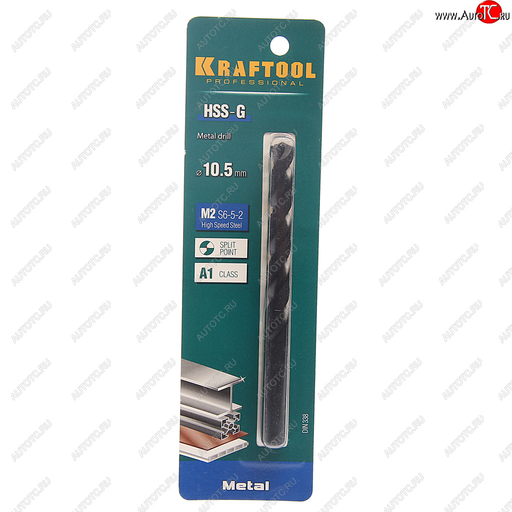 669 р. Сверло по металлу 10.5х133мм HSS KRAFTOOL KRAFTOOL 29651-10.5  с доставкой в г. Майкоп