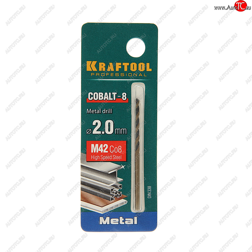 76 р. Сверло по металлу 2.0х49мм HSS Cobalt KRAFTOOL KRAFTOOL 29656-2  с доставкой в г. Майкоп