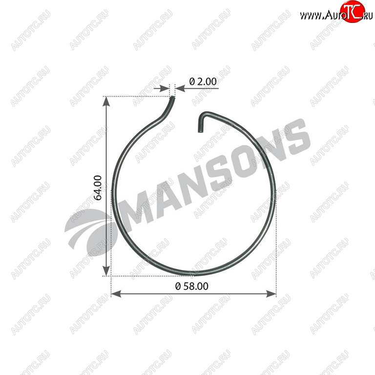 27 р. Кольцо стопорное BPW ступицы (54x2) MANSONS MANSONS 300.170  с доставкой в г. Майкоп