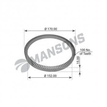 899 р. Кольцо АБС BPW (z=100) MANSONS MANSONS 300.214  с доставкой в г. Майкоп. Увеличить фотографию 1