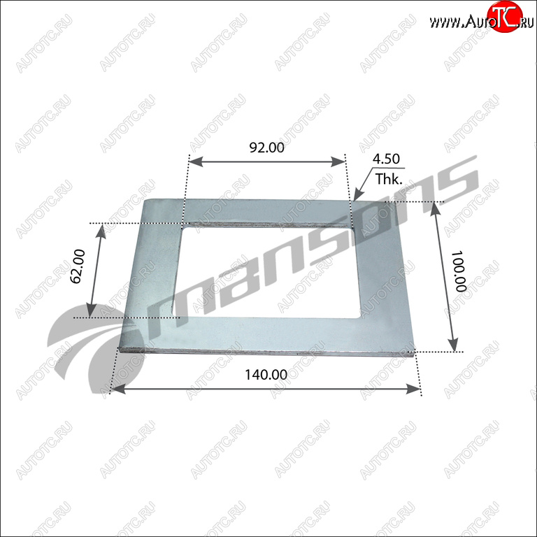 170 р. Пластина BPW рессоры (140x101x4.5) MANSONS MANSONS 300.240  с доставкой в г. Майкоп