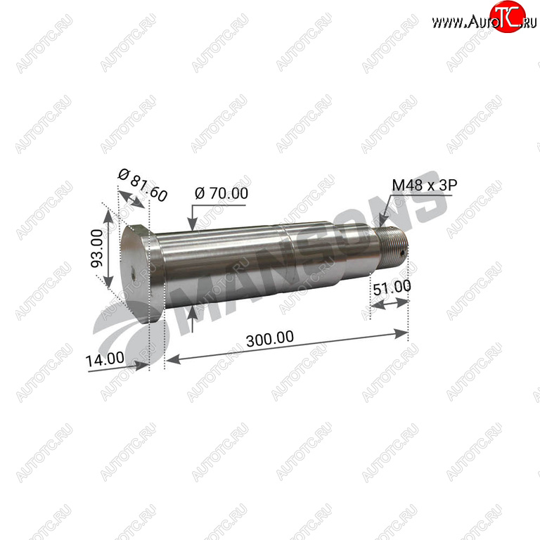 3 599 р. Палец BPW балансира MANSONS MANSONS 300.304.1  с доставкой в г. Майкоп