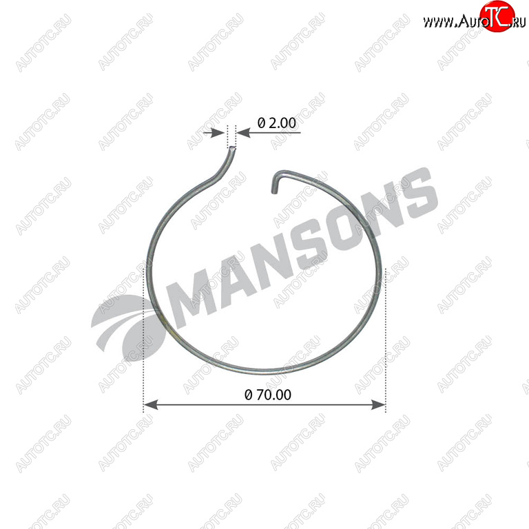 36 р. Кольцо стопорное BPW крышки ступицы MANSONS MANSONS 300.360  с доставкой в г. Майкоп
