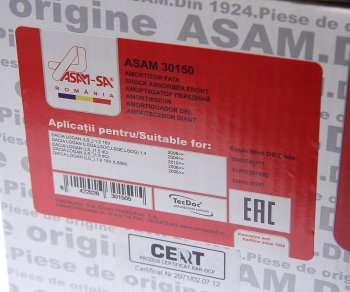 3 999 р. Амортизатор RENAULT Logan,Sandero передний левыйправый газовый ASAM ASAM 30150  с доставкой в г. Майкоп. Увеличить фотографию 4