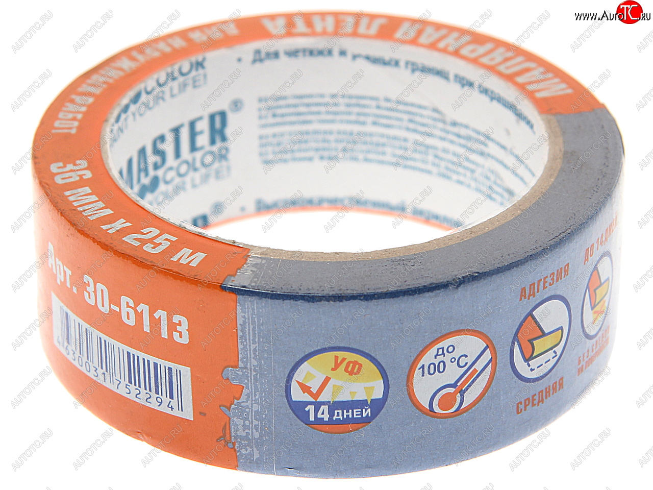 339 р. Скотч малярный 36ммх25м для любых наружных работ MASTER COLOR MASTER COLOR 30-6113  с доставкой в г. Майкоп