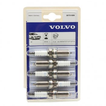 7 349 р. Свеча зажигания VOLVO C30,70,S40,S80 комплект (5шт.) OE VOLVO 30751806  с доставкой в г. Майкоп. Увеличить фотографию 1