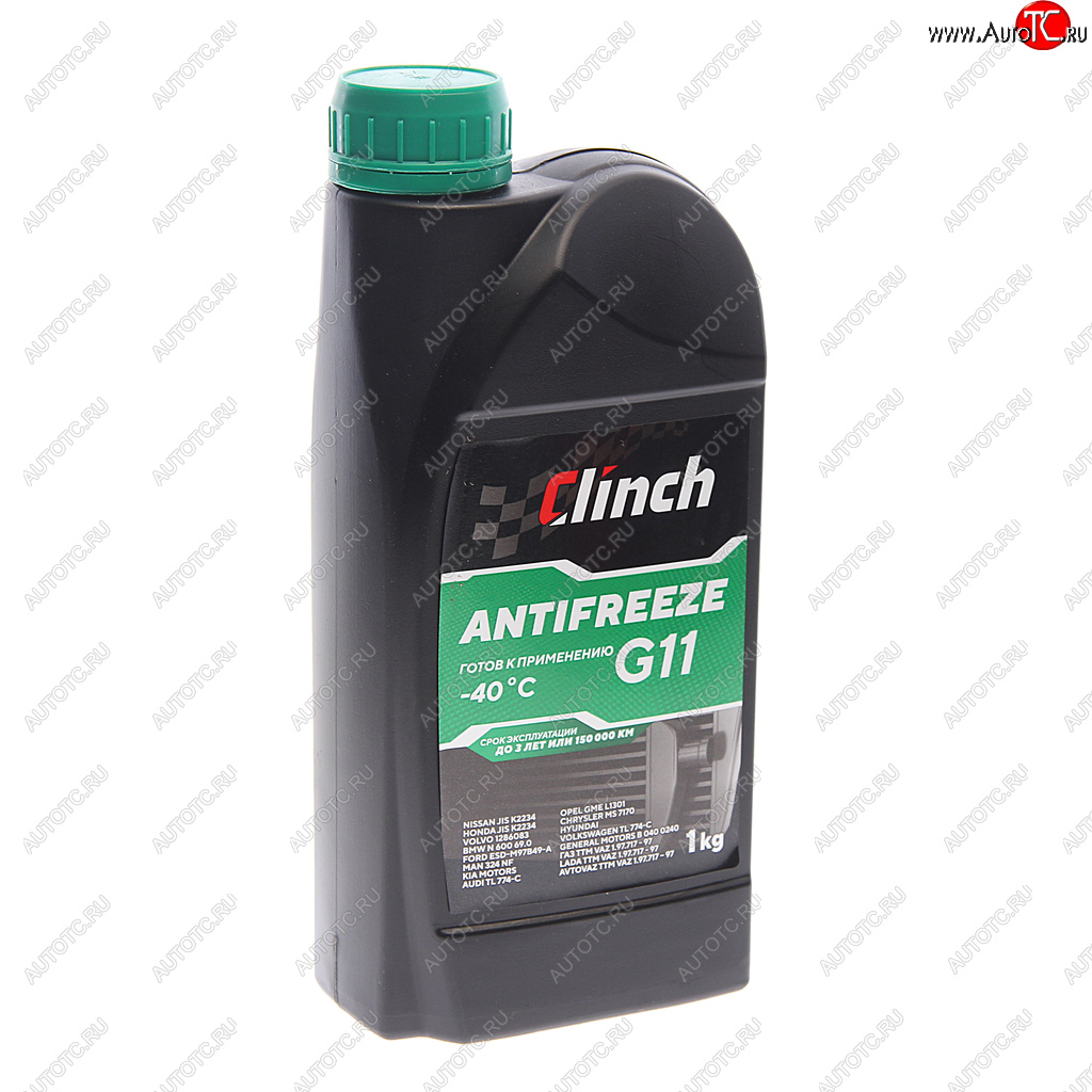 282 р. Антифриз зеленый -40C 1л G11 CLINCH CLINCH 311231g  с доставкой в г. Майкоп