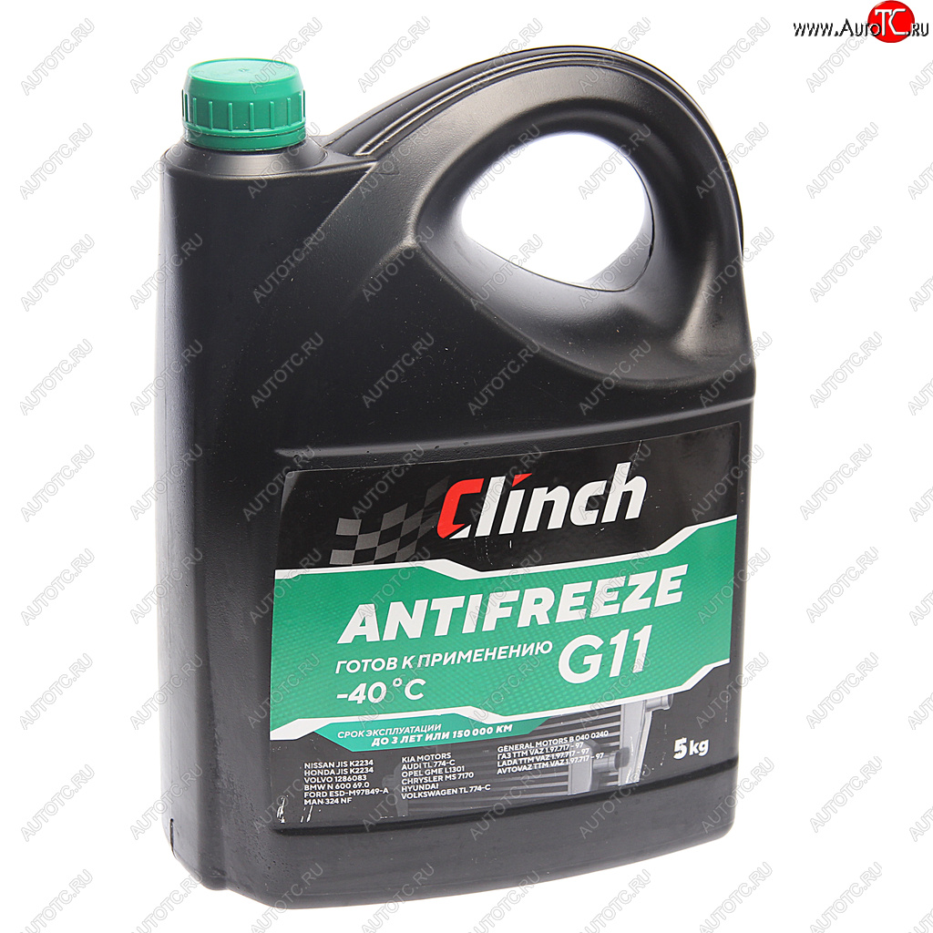 1 099 р. Антифриз зеленый -40C 5л G11 CLINCH CLINCH 311235g  с доставкой в г. Майкоп