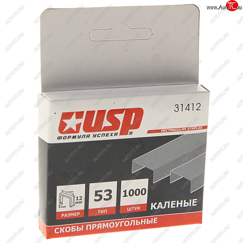 115 р. Скоба для степлера 12мм 1000шт. тип 53 каленая USP USP 31412  с доставкой в г. Майкоп