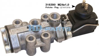 4 849 р. Клапан SCANIA 3,4,P,R,T series переключения делителя КПП электромагнитный HD-PARTS HD-PARTS 316377  с доставкой в г. Майкоп. Увеличить фотографию 4
