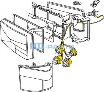 1 489 р. Проводка SCANIA 4,P,G,R,T series с патронами (фара, указатель, поворота, габарит) HD-PARTS HD-PARTS 316505  с доставкой в г. Майкоп. Увеличить фотографию 4