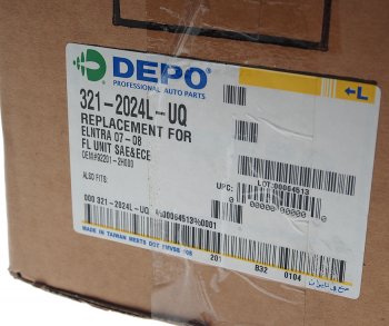 2 769 р. Фара противотуманная HYUNDAI Elantra (06-) левая DEPO DEPO 321-2024l-uq  с доставкой в г. Майкоп. Увеличить фотографию 6