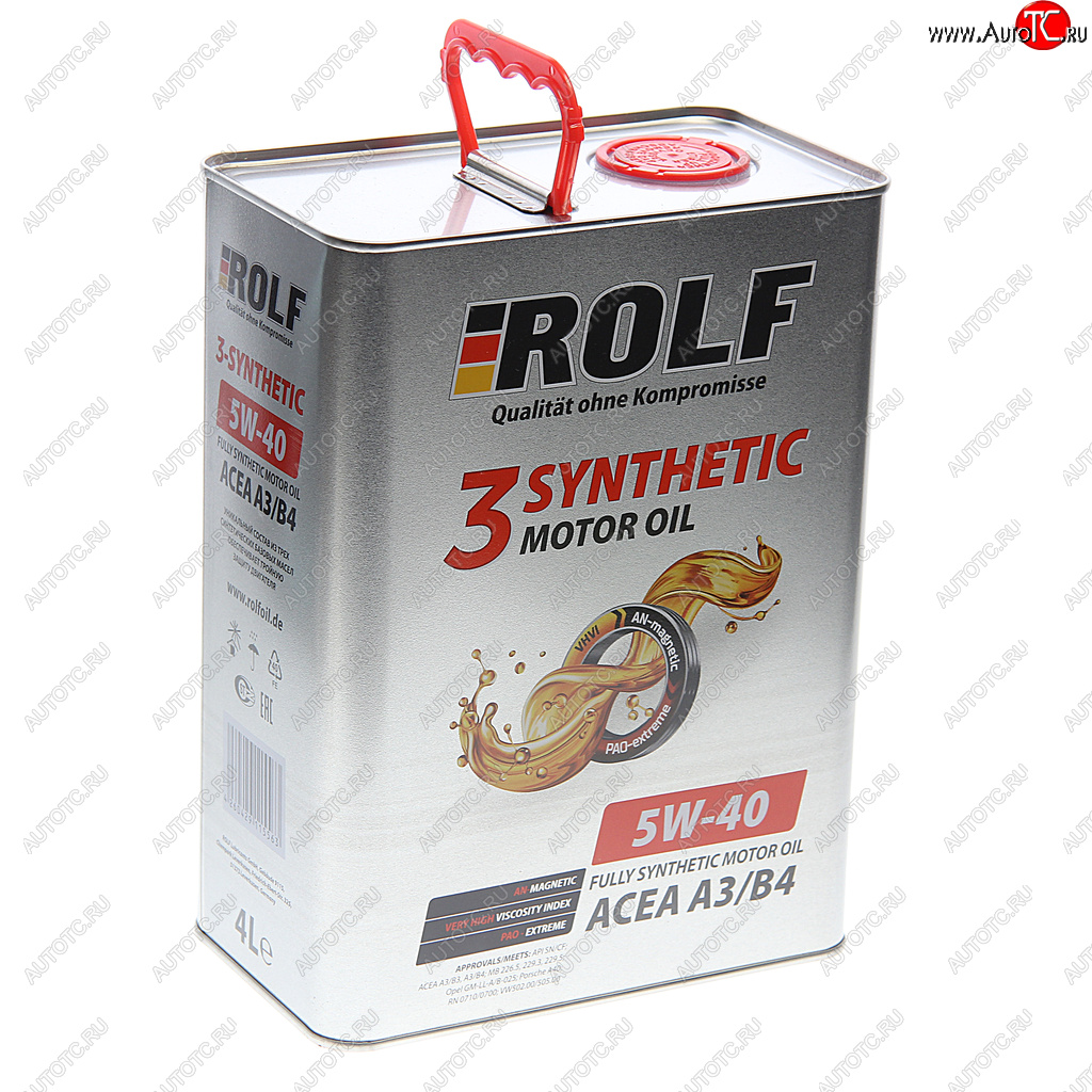3 289 р. Масло моторное 3-SYNTHETIC A3B4 5W40 синт.4л ROLF ROLF 322551  с доставкой в г. Майкоп