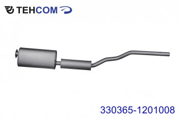 7 849 р. Глушитель УАЗ-3303 дв.ЗМЗ-409 ЕВРО-4 с резонатором ТЕХКОМ ТЕХКОМ 330365-1201008  с доставкой в г. Майкоп. Увеличить фотографию 1