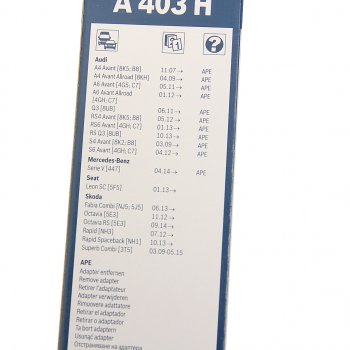 1 069 р. Щетка стеклоочистителя 400мм задняя SKODA Octavia (12-)Rear BOSCH BOSCH 3397008998  с доставкой в г. Майкоп. Увеличить фотографию 5