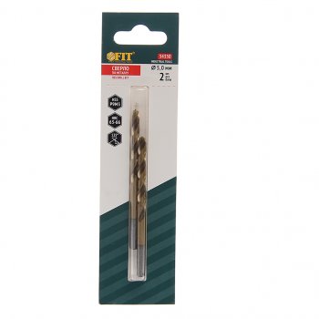 258 р. Сверло по металлу 5.0х86мм HSS Titanium (2шт.) FIT FIT 34350  с доставкой в г. Майкоп. Увеличить фотографию 2