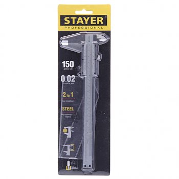 1 389 р. Штангенциркуль 150мм 0.02мм 1класс точности STAYER STAYER 3442_z01  с доставкой в г. Майкоп. Увеличить фотографию 1