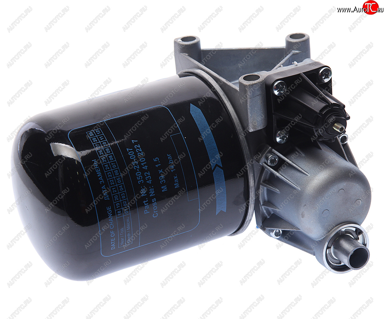 3 989 р. Осушитель воздуха КАМАЗ-6520,6460,НЕФАЗ (24V) MEGAPOWER MEGAPOWER 350-23-004  с доставкой в г. Майкоп