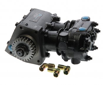13 699 р. Компрессор КАМАЗ (2 цилиндровый) жид. охлаж. 210лмин. MEGAPOWER MEGAPOWER 350-27-010  с доставкой в г. Майкоп. Увеличить фотографию 1
