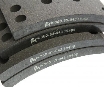 2 399 р. Накладка тормозной колодки MAN MERCEDES заднейпередней стандарт (410х183) (8шт.) MEGAPOWER MEGAPOWER 350-33-043  с доставкой в г. Майкоп. Увеличить фотографию 2