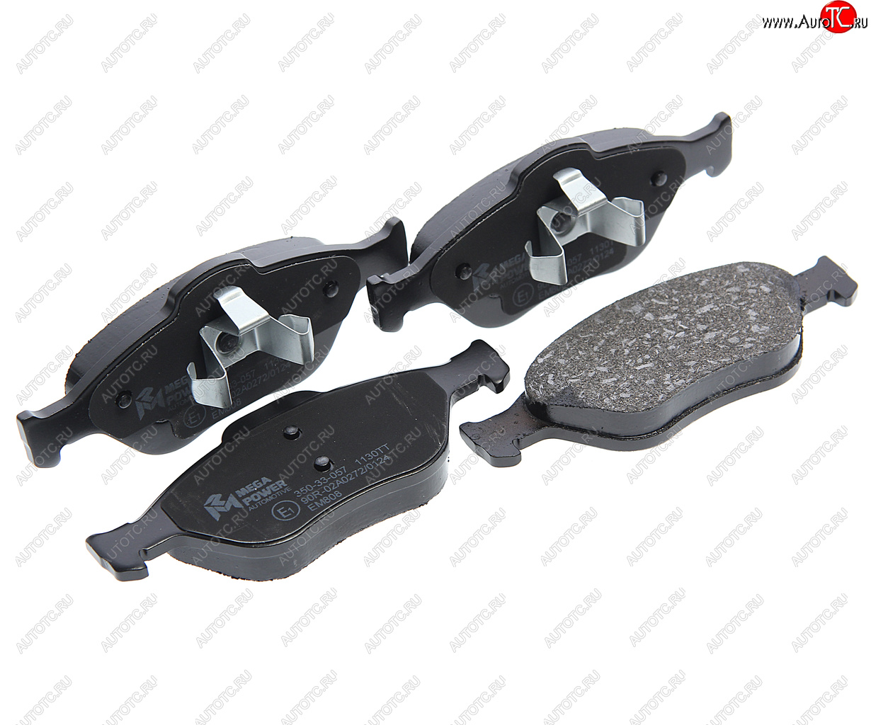 899 р. Колодки тормозные передние (4шт.) MEGAPOWER Ford Fiesta 4 хэтчбэк 5 дв. дорестайлинг (1995-1999)  с доставкой в г. Майкоп