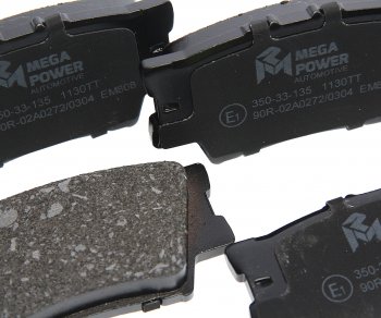 819 р. Колодки тормозные задние (4шт.) MEGAPOWER Toyota RAV4 XA305 5 дв. дорестайлинг (2005-2009)  с доставкой в г. Майкоп. Увеличить фотографию 2
