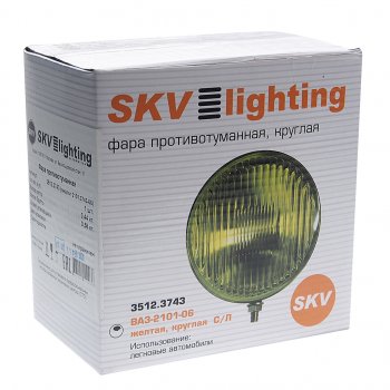 919 р. Фара противотуманная желтая круглая 1шт. 12V SKV SKV 3512.3743  с доставкой в г. Майкоп. Увеличить фотографию 5