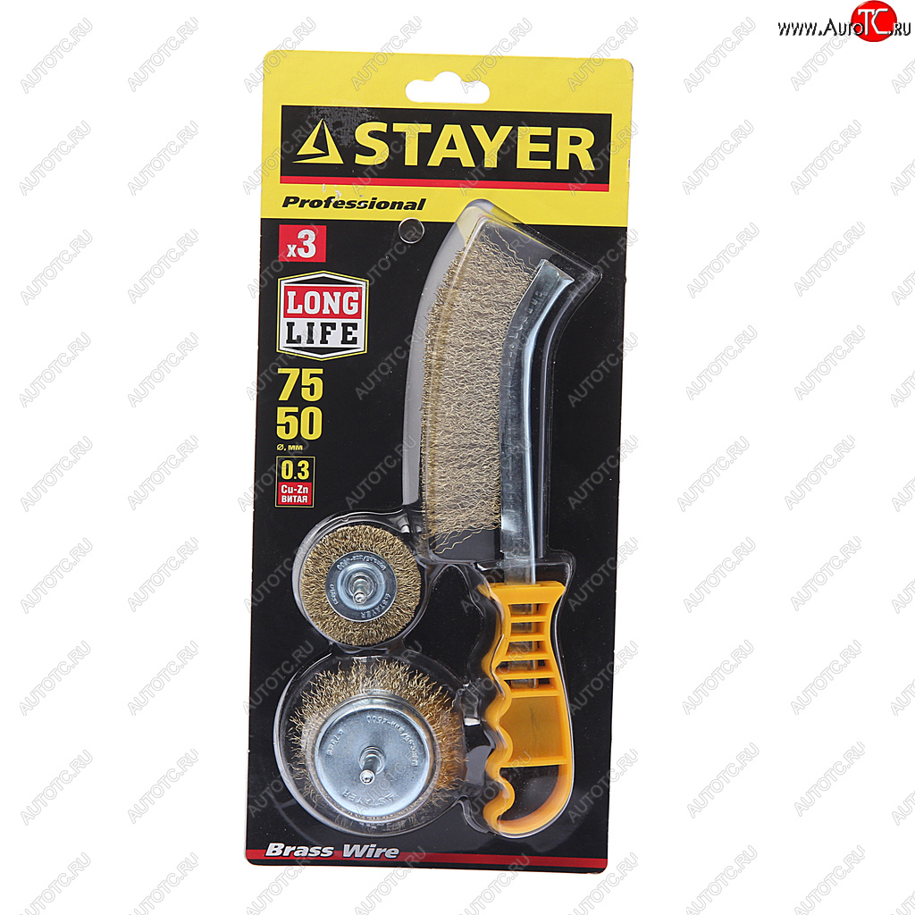 569 р. Набор кордщеток для дрели 50,75мм + щетка ручная (3шт.) STAYER STAYER 35151-h3_z01  с доставкой в г. Майкоп