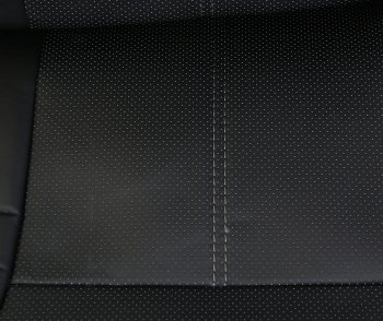 6 999 р. Авточехлы VW Polo Sedan (09-15) экокожа задняя спинка 40х60 черные,серая строчка CARFASHION CARFASHION 352118060604  с доставкой в г. Майкоп. Увеличить фотографию 4