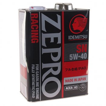 8 599 р. Масло моторное ZEPRO RACING 3585-41 5W40 синт.4л IDEMITSU IDEMITSU 3585-004  с доставкой в г. Майкоп. Увеличить фотографию 1