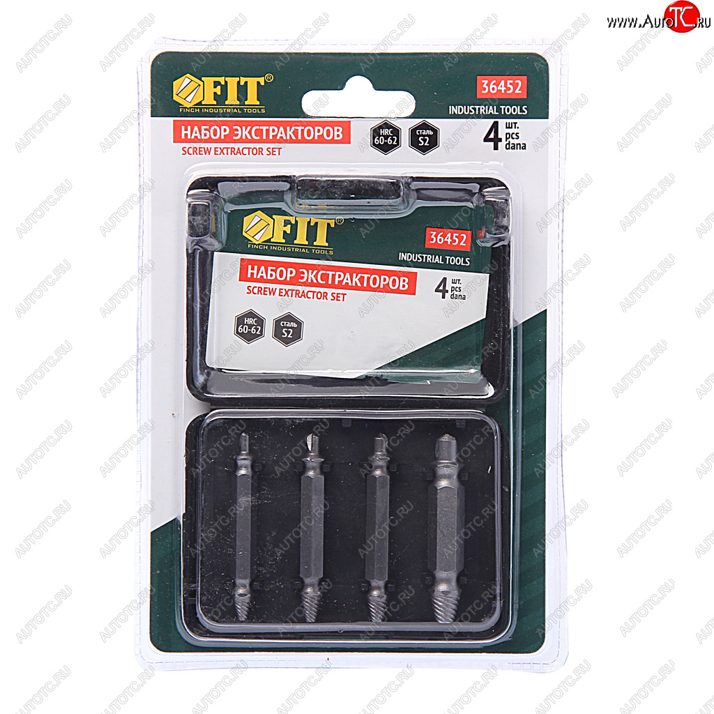 859 р. Набор экстракторов двусторонних 4 предмета FIT FIT 36452  с доставкой в г. Майкоп