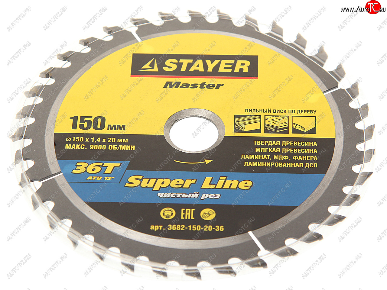 459 р. Диск пильный 150х20мм 36 зубьев STAYER STAYER 3682-150-20-36  с доставкой в г. Майкоп
