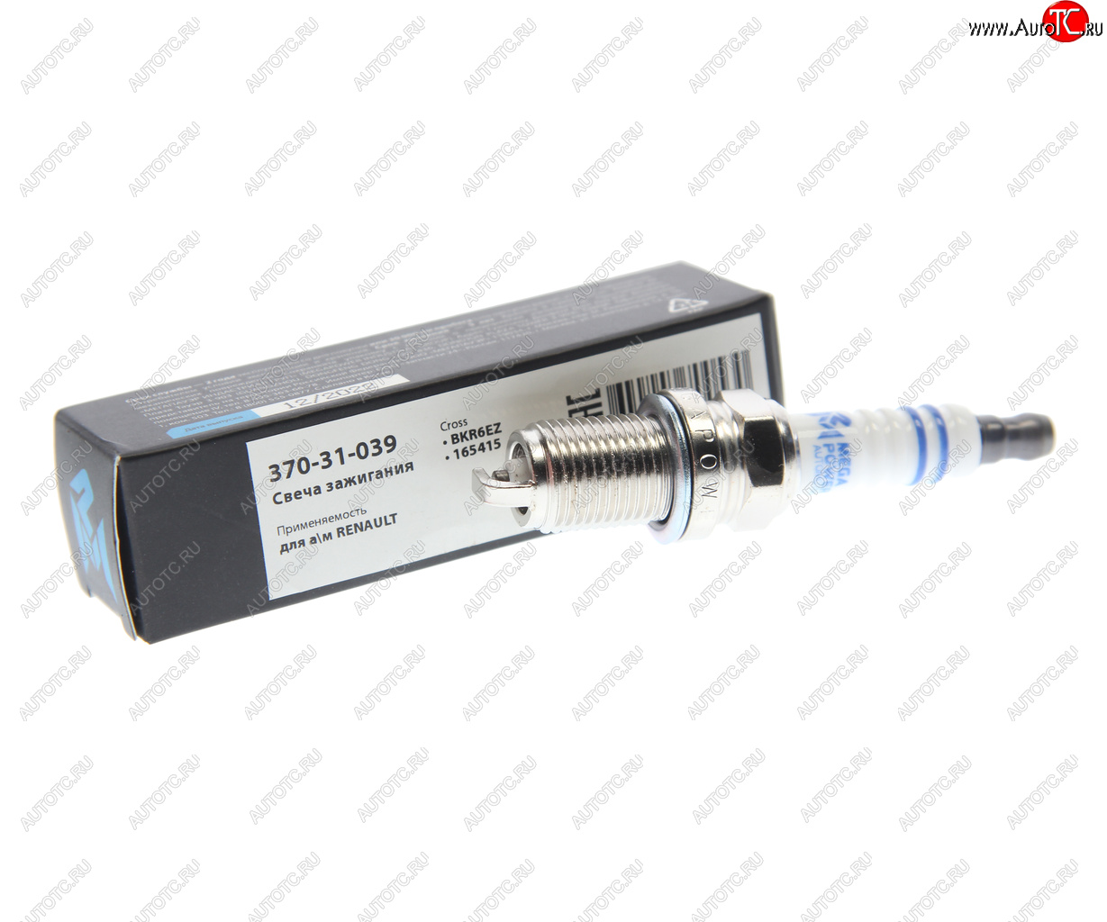 143 р. Свеча зажигания RENAULT (1шт.) MEGAPOWER MEGAPOWER 370-31-039  с доставкой в г. Майкоп