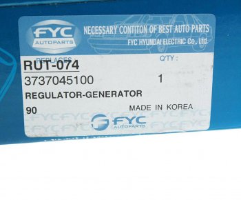 1 139 р. Регулятор HYUNDAI HD65,72 дв.D4AL,D4AF напряжения генератора FYC FYC 37370-45100  с доставкой в г. Майкоп. Увеличить фотографию 4