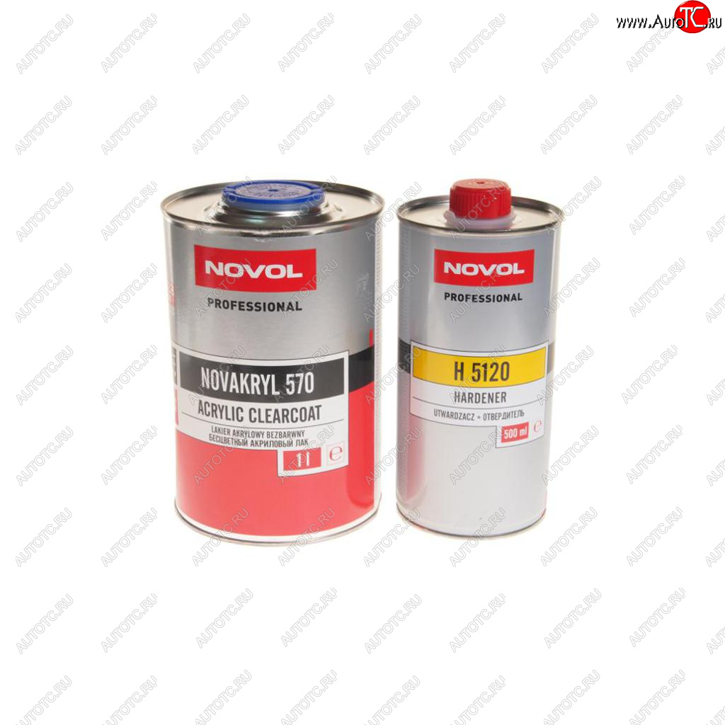 3 499 р. Лак акриловый NOVAKRYL 570 MS 2+1 1л c отвердителем H5120 0.5л NOVOL NOVOL 38071  с доставкой в г. Майкоп